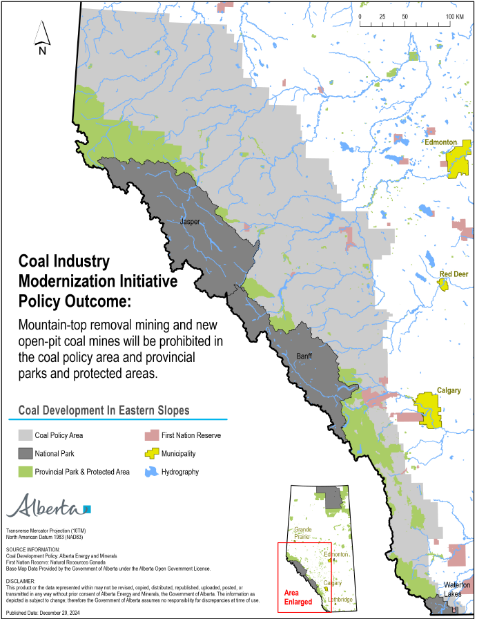 Coal Development Policy Land Categories Map