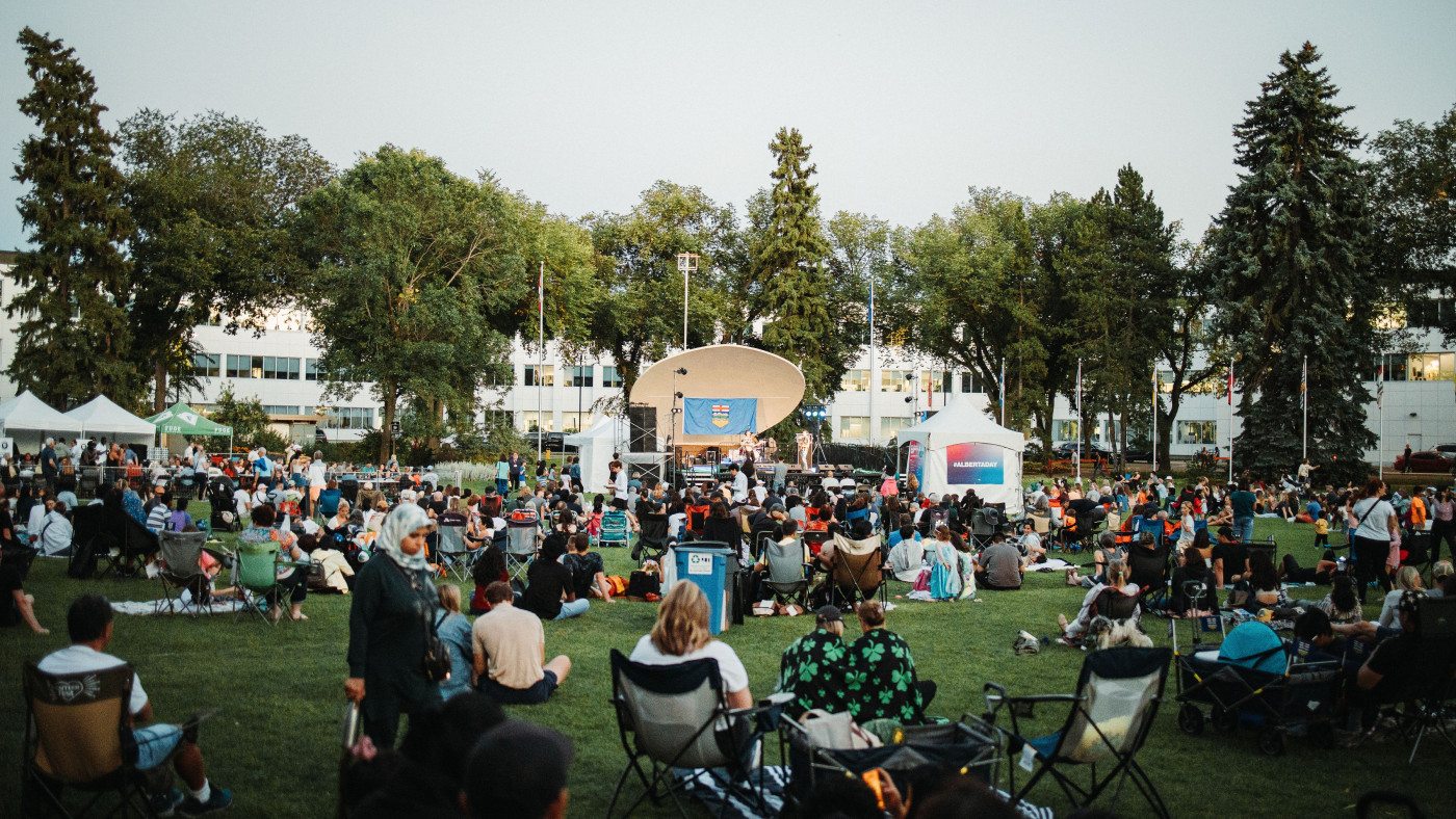 Photo of bandshell concert in Edmonton