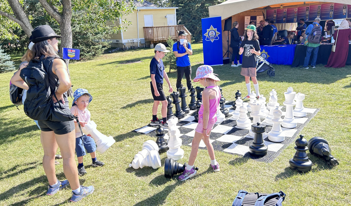 Photo of giant chess match