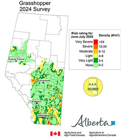 Grasshopper survey map 2024