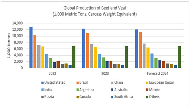 Global Production of Beef and Veal